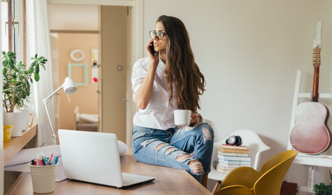 Handling every aspect of her business at home